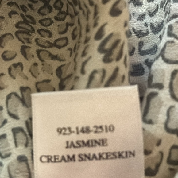 RAILS Jasmine Cream Snakeskin Dress Animal Print Size S Mini‎ Long Sleeve Flowy - Picture 7 of 8